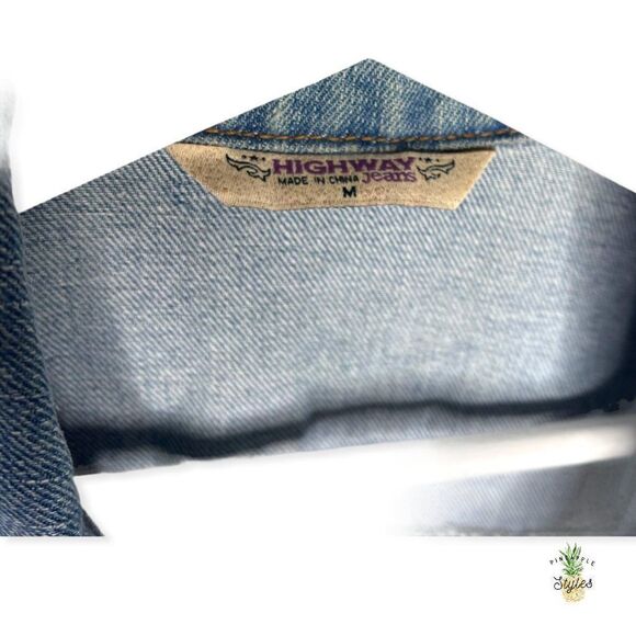 HIGHWAY JEANS Distressed Denim Jacket - Picture 4 of 8